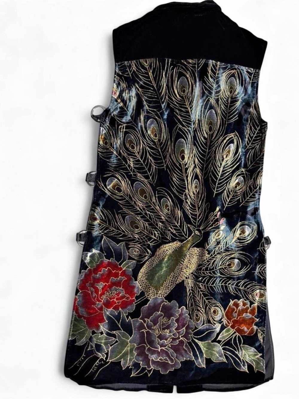 Anis. A Wearable Art Velvet Sleeveless Vest Duster